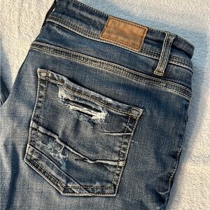 Distressed Blue Denim Jeans BKE Gabby Jeans